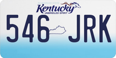 KY license plate 546JRK