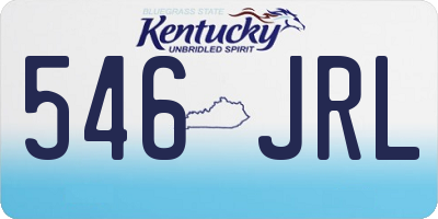 KY license plate 546JRL