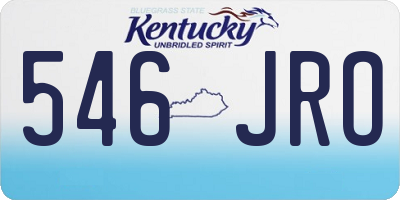 KY license plate 546JRO