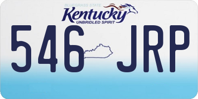 KY license plate 546JRP