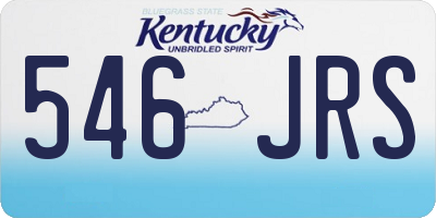 KY license plate 546JRS