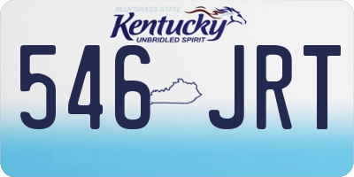 KY license plate 546JRT