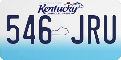 KY license plate 546JRU