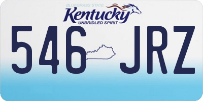 KY license plate 546JRZ