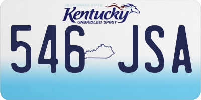 KY license plate 546JSA