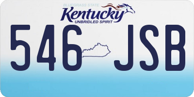 KY license plate 546JSB