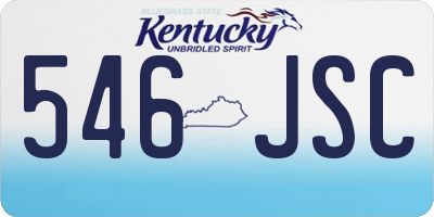 KY license plate 546JSC