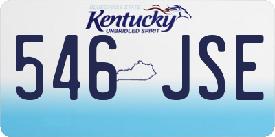 KY license plate 546JSE