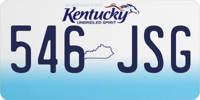 KY license plate 546JSG