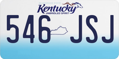 KY license plate 546JSJ