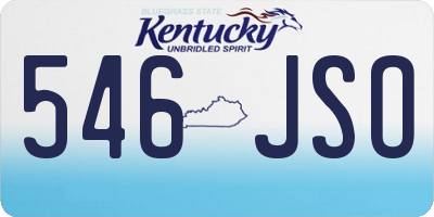 KY license plate 546JSO