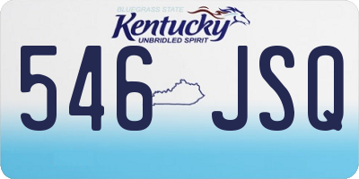 KY license plate 546JSQ
