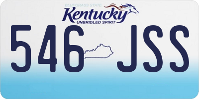 KY license plate 546JSS