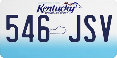 KY license plate 546JSV