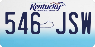 KY license plate 546JSW