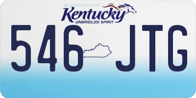 KY license plate 546JTG