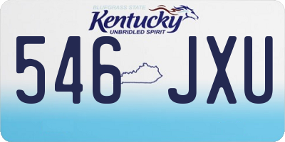 KY license plate 546JXU