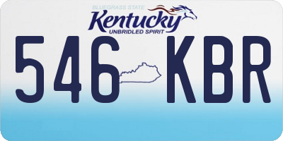 KY license plate 546KBR