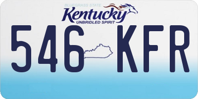 KY license plate 546KFR