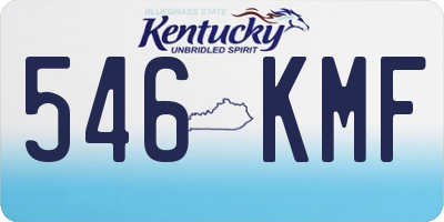 KY license plate 546KMF