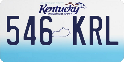 KY license plate 546KRL