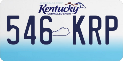 KY license plate 546KRP
