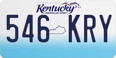 KY license plate 546KRY