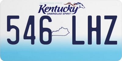 KY license plate 546LHZ