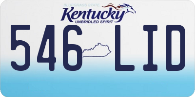 KY license plate 546LID