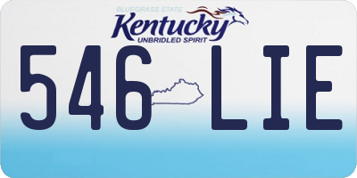 KY license plate 546LIE