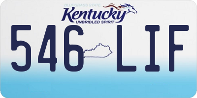 KY license plate 546LIF
