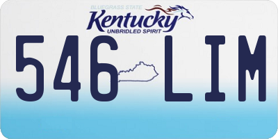 KY license plate 546LIM