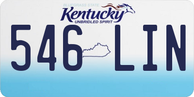 KY license plate 546LIN
