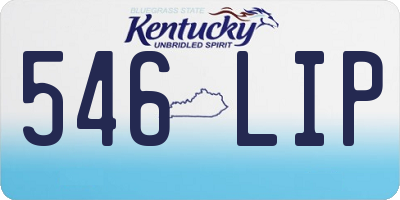 KY license plate 546LIP