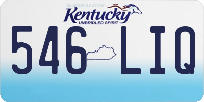 KY license plate 546LIQ