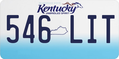 KY license plate 546LIT