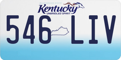 KY license plate 546LIV