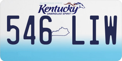 KY license plate 546LIW