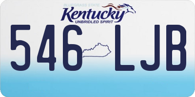 KY license plate 546LJB