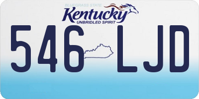 KY license plate 546LJD