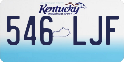 KY license plate 546LJF