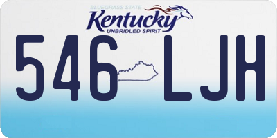 KY license plate 546LJH