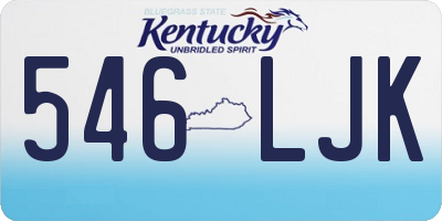 KY license plate 546LJK