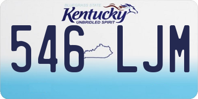 KY license plate 546LJM