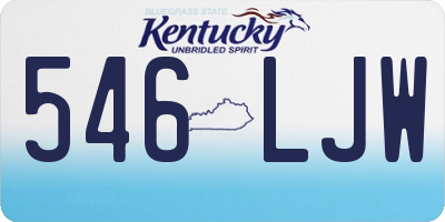 KY license plate 546LJW