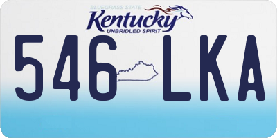 KY license plate 546LKA