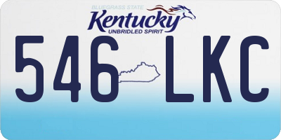 KY license plate 546LKC
