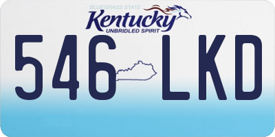 KY license plate 546LKD