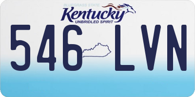 KY license plate 546LVN