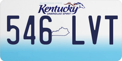 KY license plate 546LVT